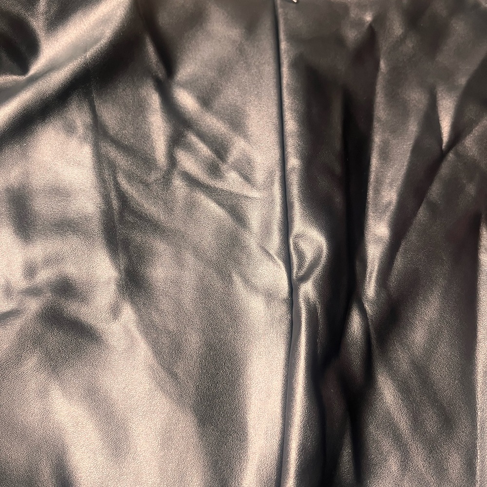 Black leather dress